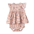Wild Wrangler/Pink Bamboo Cowgirl Western Skirted Bodysuit