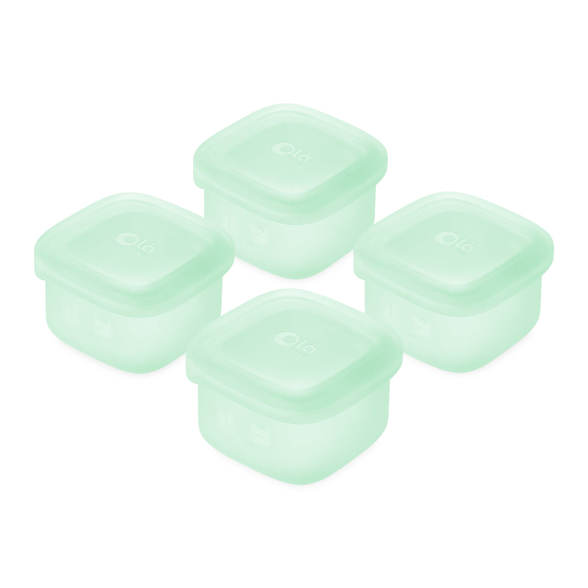 Silicone Baby Food Storage Containers, Freezer-Safe (4-Pack)