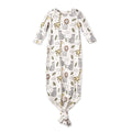 Safari Snuggles Bamboo Baby Knotted Gown Jungle Print