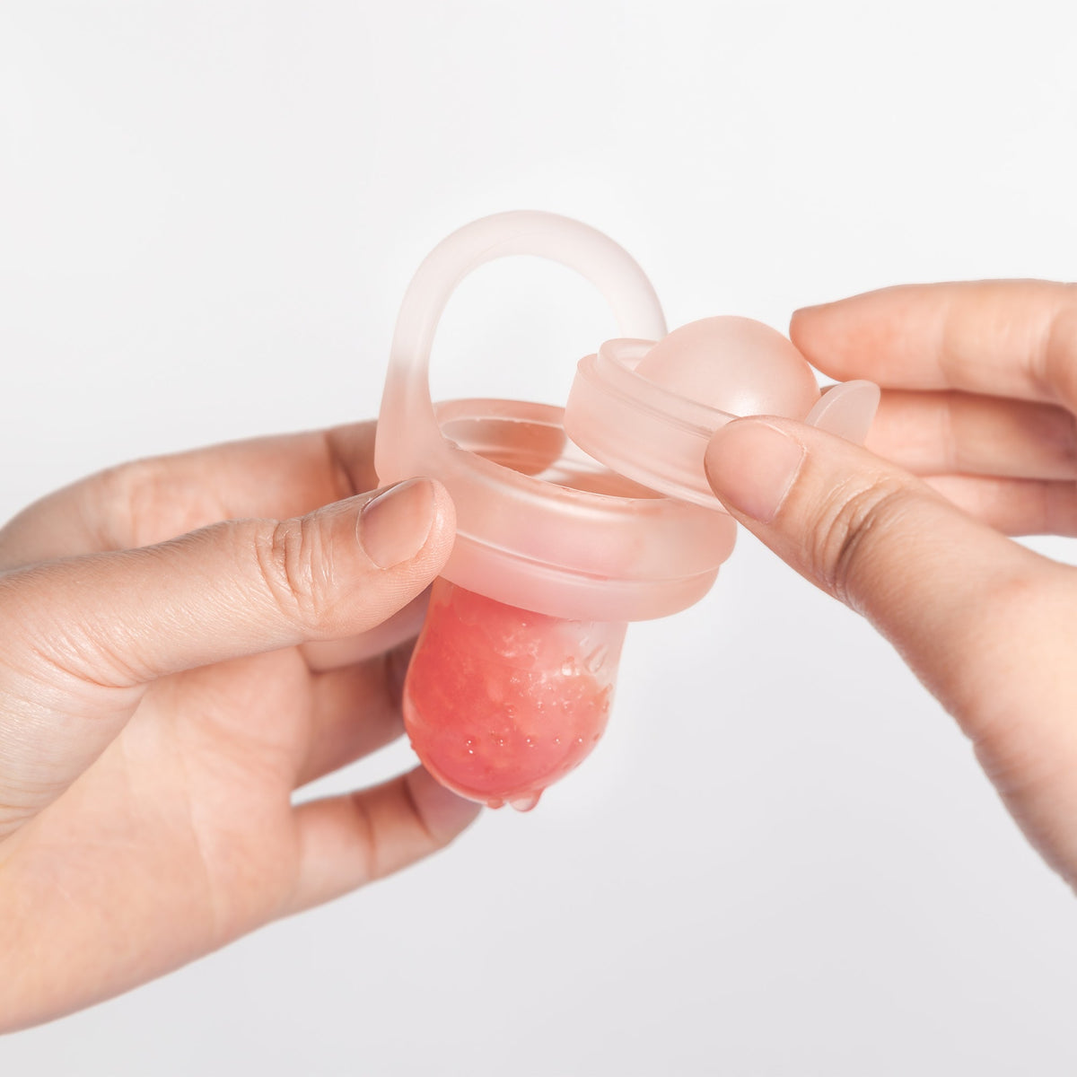 Silicone Baby Food Feeder Set and Teether, Freezer Tray with Lid