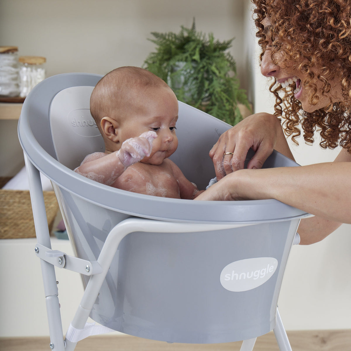 Shnuggle Newborn Bundle: Baby Bath & Accessories Bundle - 5-Piece Set | Cozy Support, Easy Cleanup & Sensory Fun