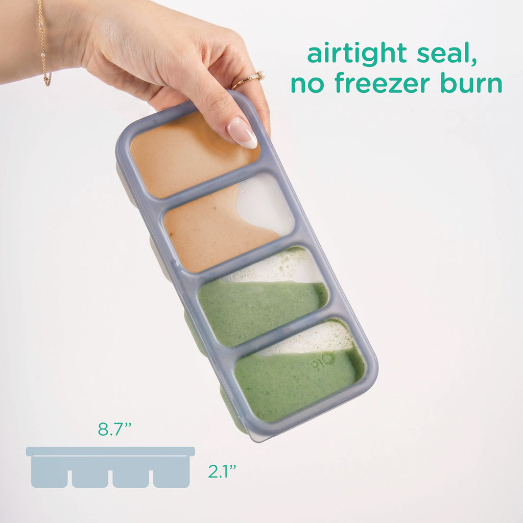 Silicone Baby Food Freezer Tray, 1/2 Cup Portions, with Lid