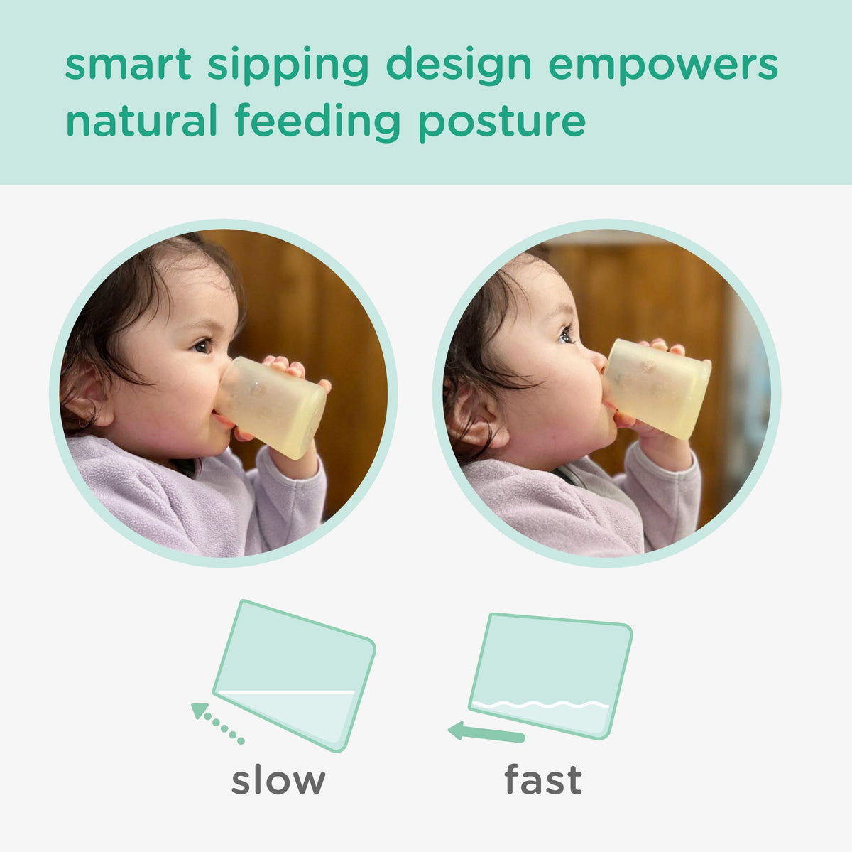 Small Open Cup for Babies, First Cup for 6 Months+ (2oz)
