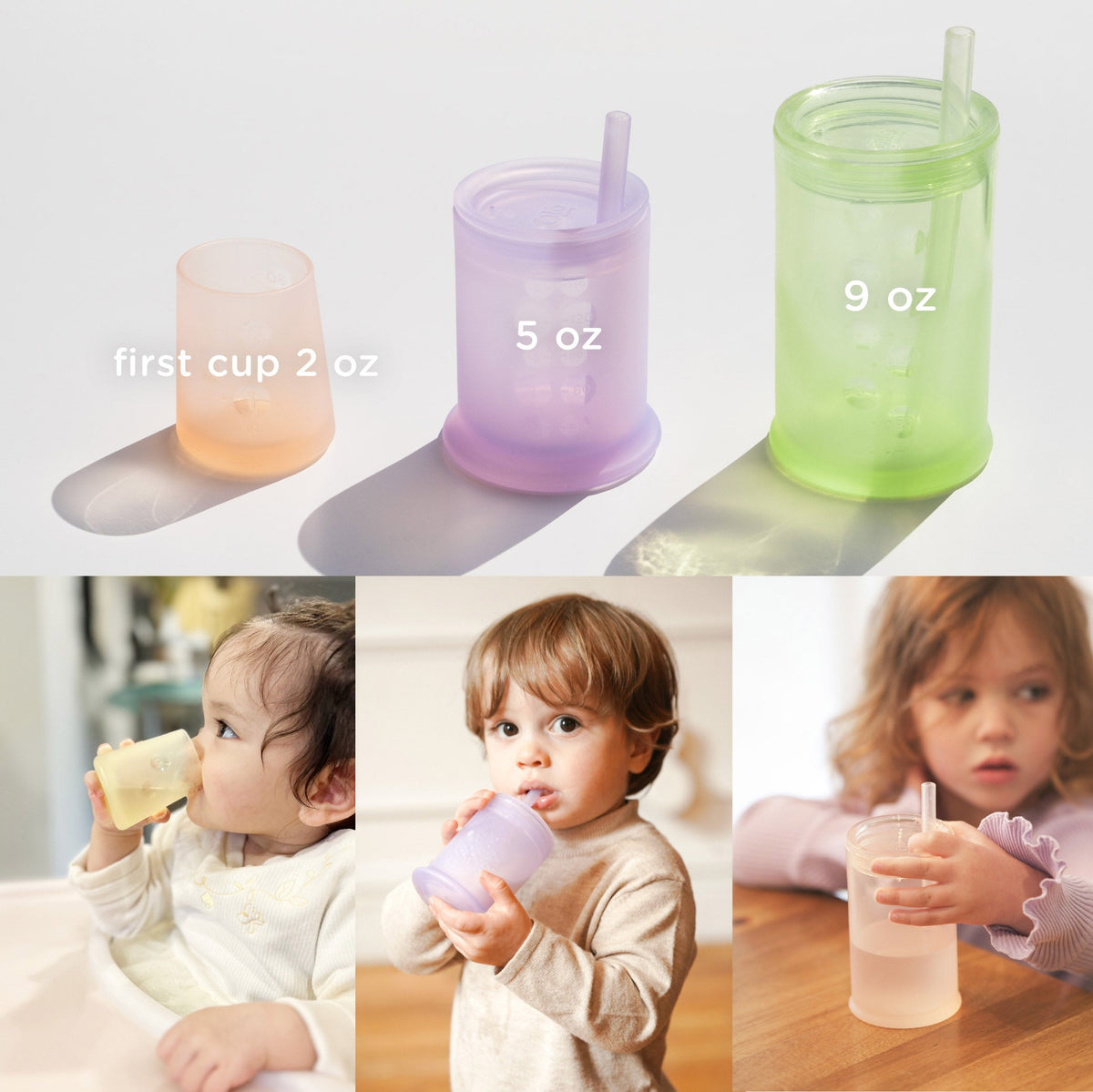 Small Open Cup for Babies, First Cup for 6 Months+ (2oz)
