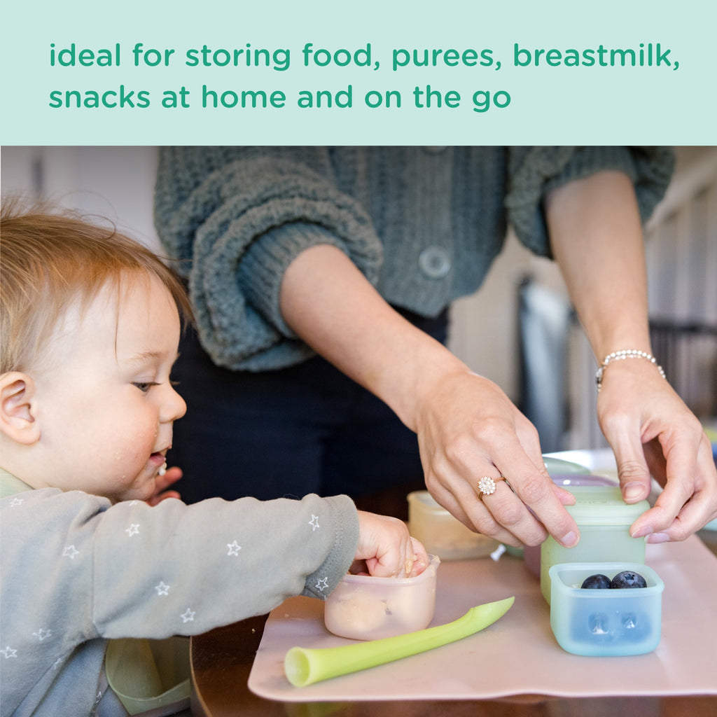 Silicone Baby Food Storage Containers, Freezer-Safe (4-Pack)