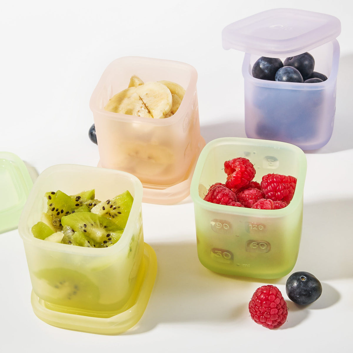 Silicone Baby Food Storage Containers, Freezer-Safe (4-Pack)
