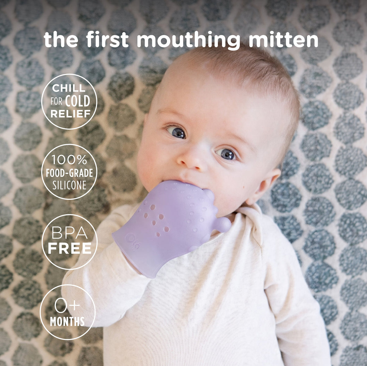 Teething Mitten for Babies 0-6 Months, Silicone (2-Pack)