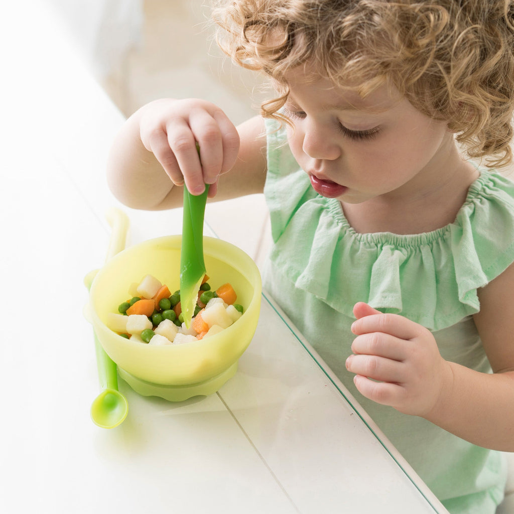 Baby Spoon Set: Feeding Spoon + Self-Feeding Training Spoon