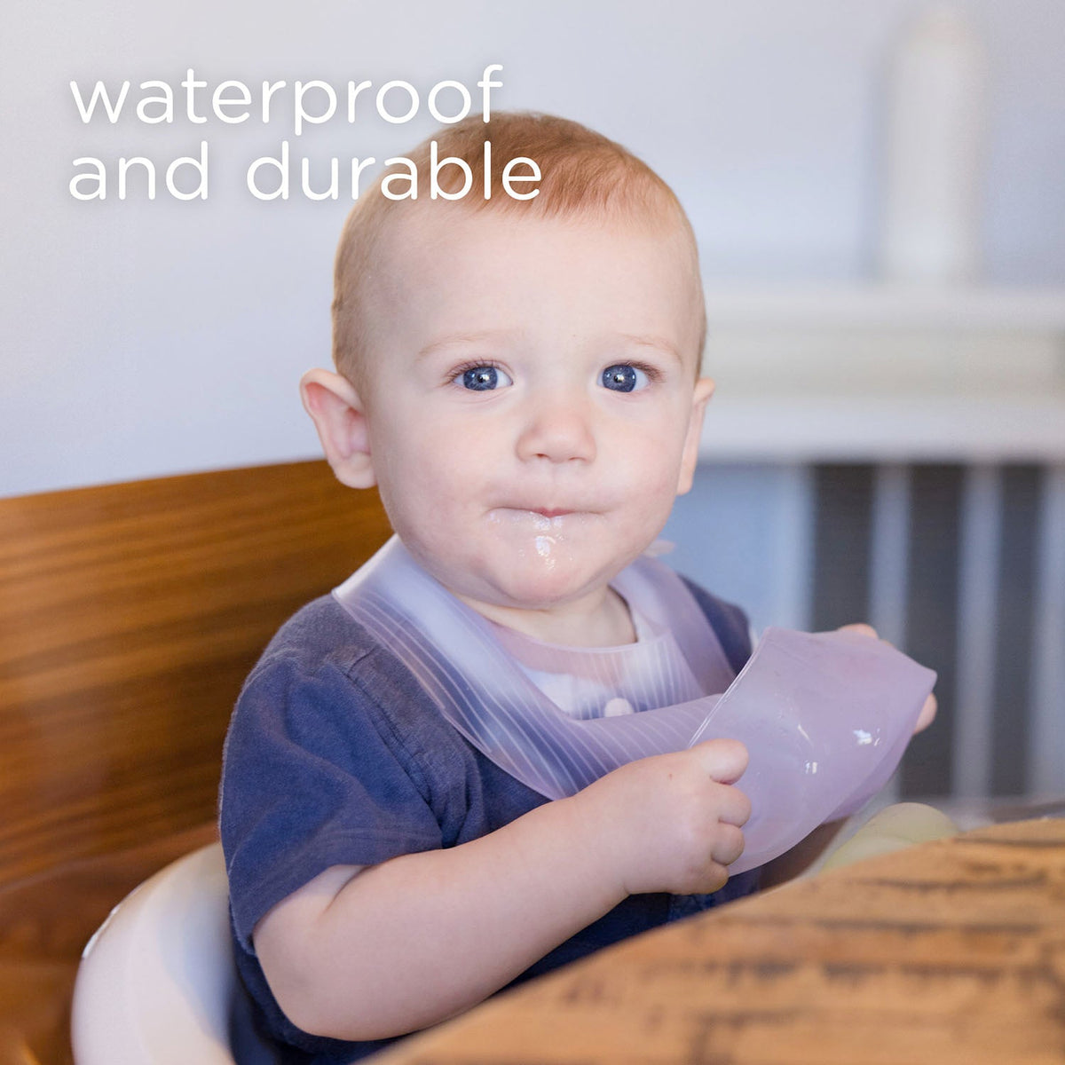 Silicone Bib with Pocket, Waterproof, Adjustable, 6 Months+