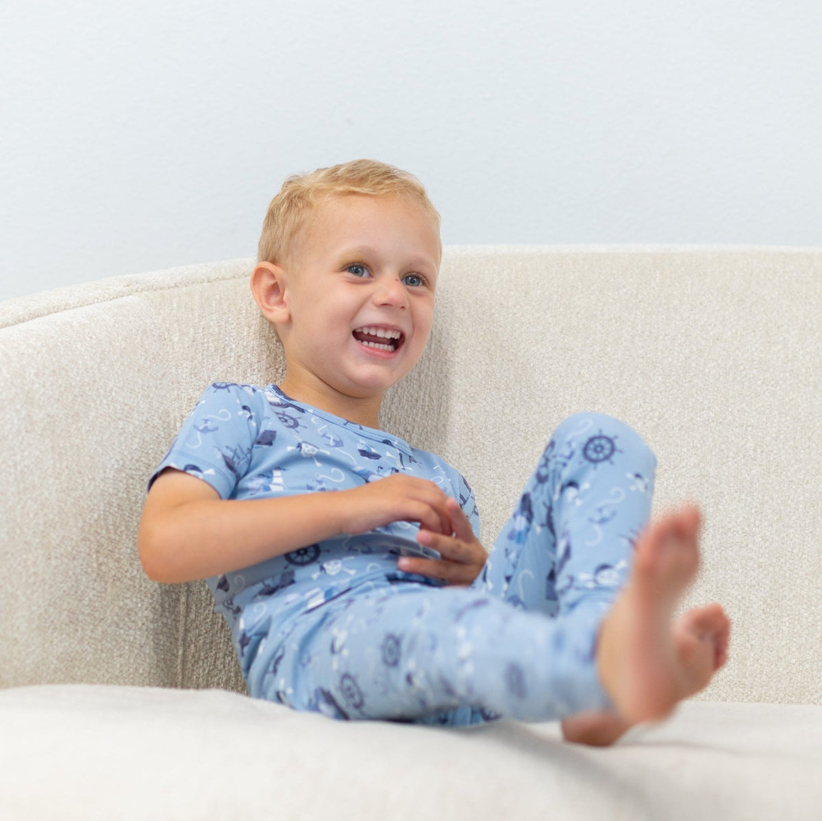 Pirate Ships Big Kid Pajama S/S