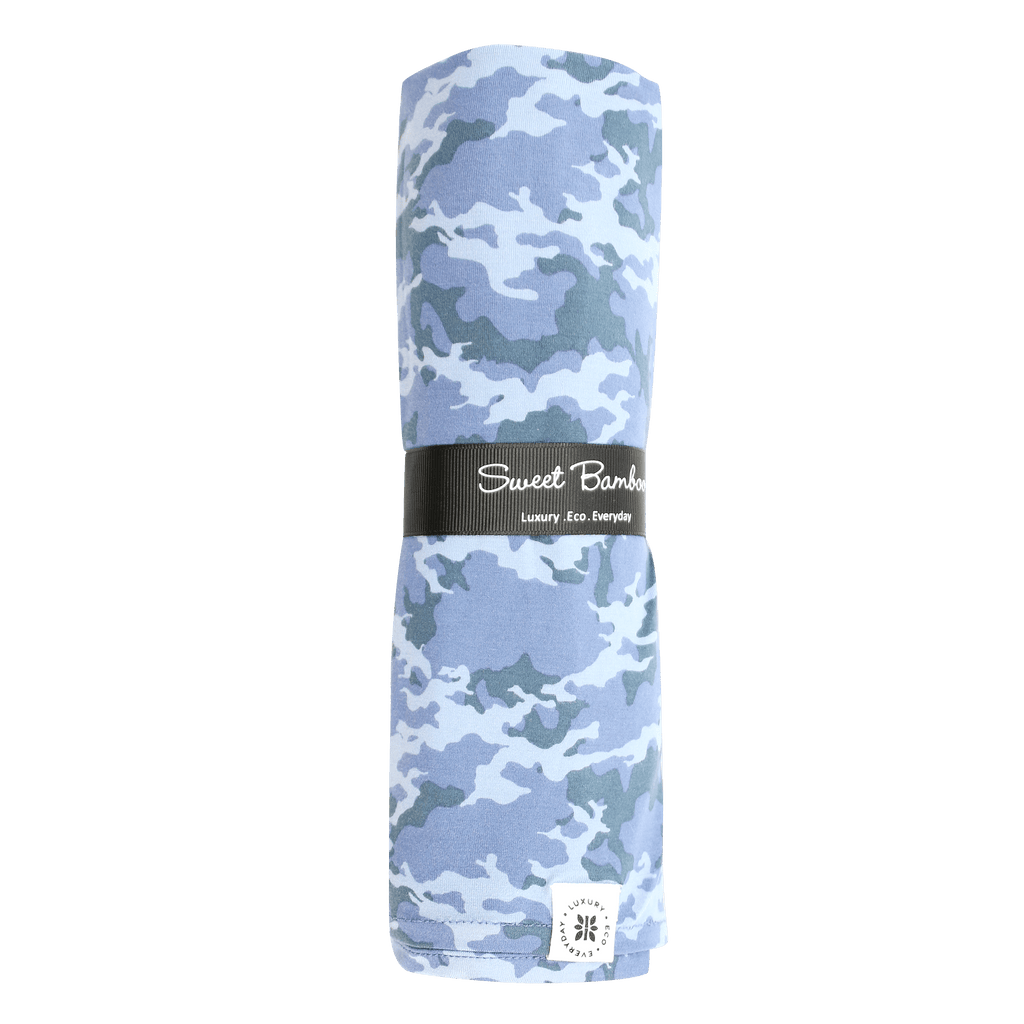 Blue Camouflage Swaddle
