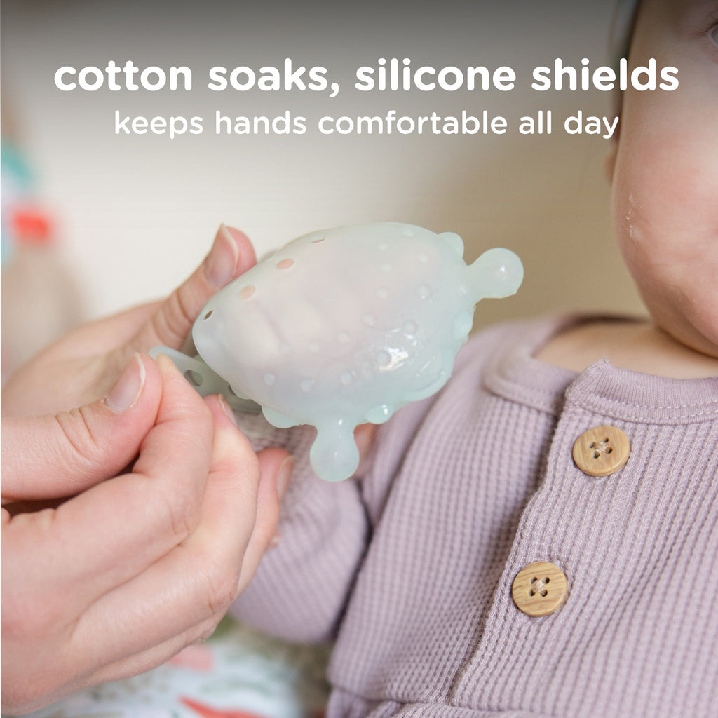 Teething Mitten for Babies 0-6 Months, Silicone (2-Pack)