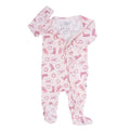 Pink Western Boots Ruffle Baby Footie