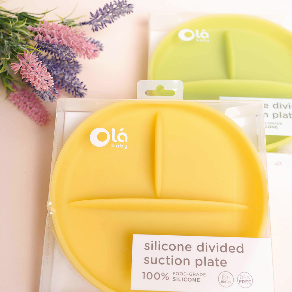 Silicone Suction Plate for Babies, Divided, 6 Months+