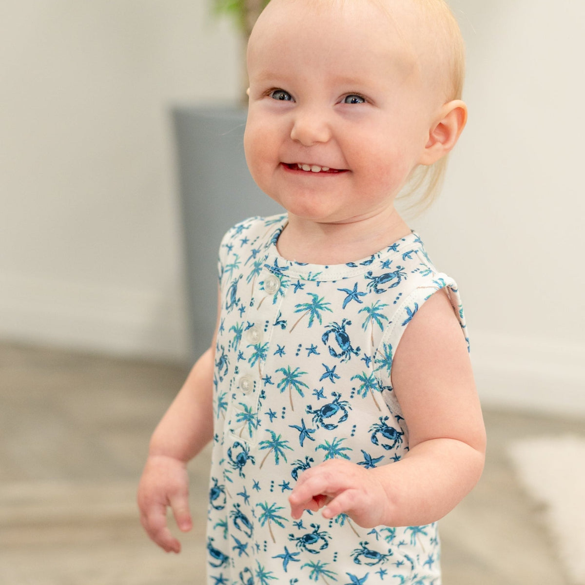 Blue Crabs Tank Romper