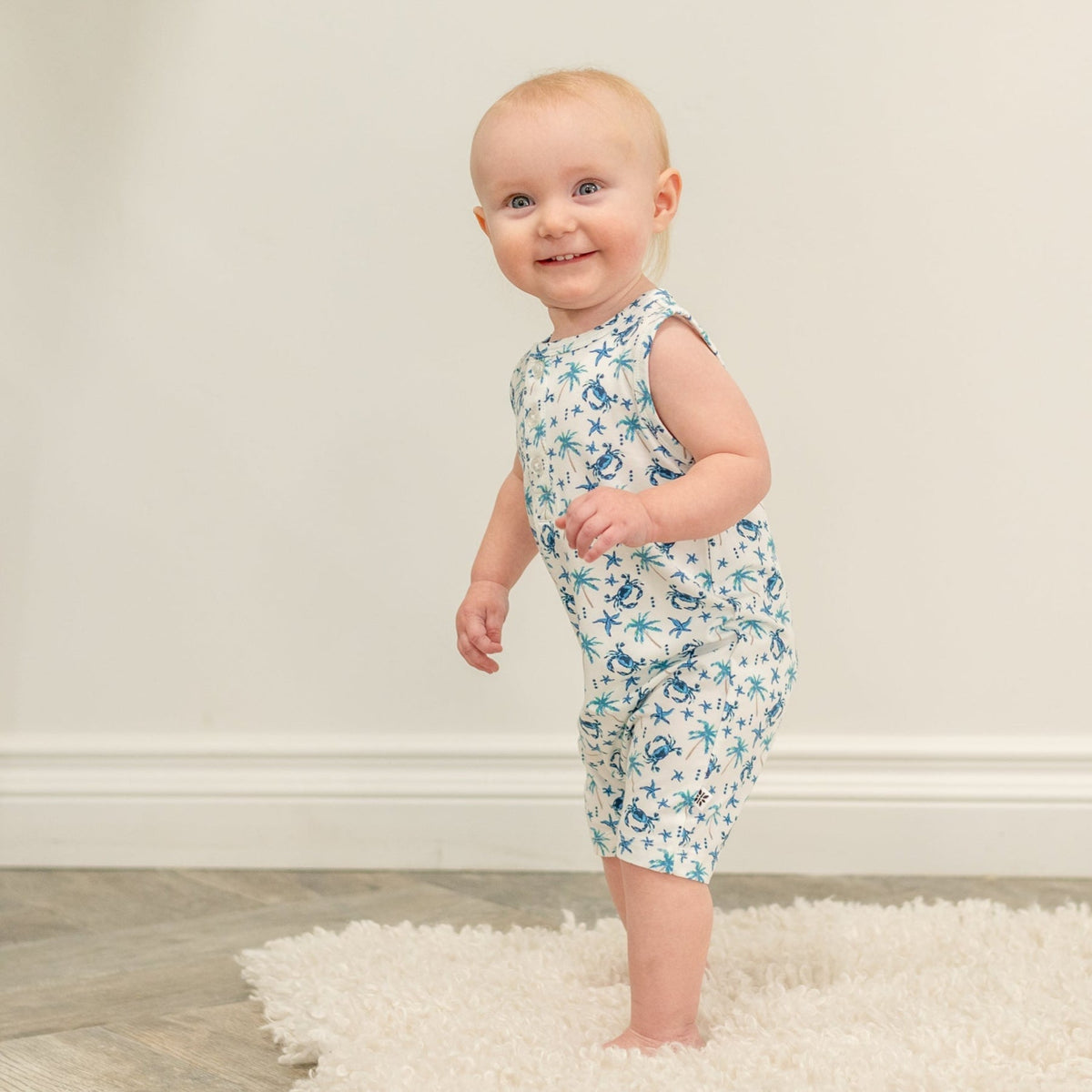 Blue Crabs Tank Romper