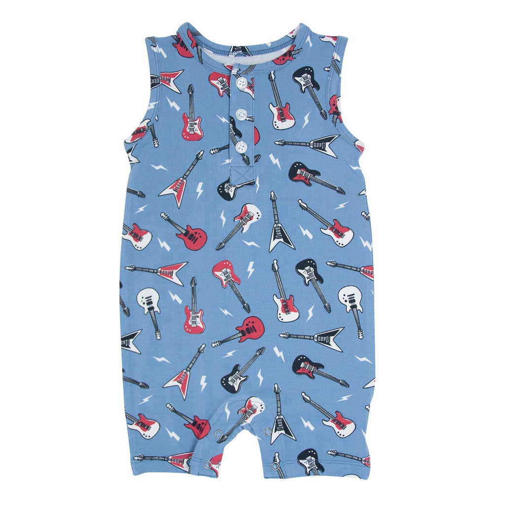 Tank Romper - Rock N Roll Blue